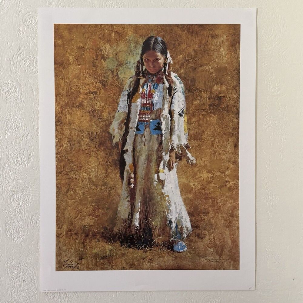Howard Terpning Sunday Best Art Print Signed Numbered Litho 27.5 X 21”